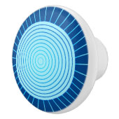 幾何モダン日が差すこと – コバルトブルーとアクア セラミックノブ (右)