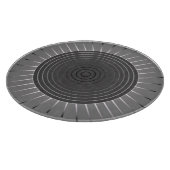 幾何モダン日が差すこと – ダークヘマタイト灰色 カッティングボード (角)