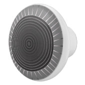 幾何モダン日が差すこと – ダークヘマタイト灰色 セラミックノブ (右)