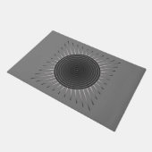 幾何モダン日が差すこと – ダークヘマタイト灰色 ドアマット (アングル)