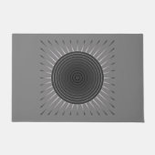 幾何モダン日が差すこと – ダークヘマタイト灰色 ドアマット (正面)