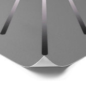 幾何モダン日が差すこと – ダークヘマタイト灰色 ポスター (角)