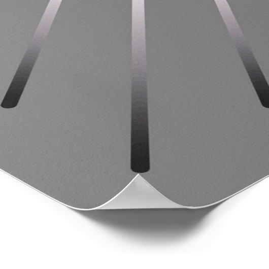 幾何モダン日が差すこと – ダークヘマタイト灰色 ポスター (角)