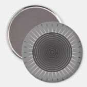 幾何モダン日が差すこと – ダークヘマタイト灰色 マグネット (正面/裏面)