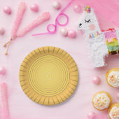 幾何モダン日が差すこと – マスタード金ゴールド/黄色 ペーパープレート (パーティー)