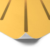 幾何モダン日が差すこと – マスタード金ゴールド/黄色 ポスター (角)