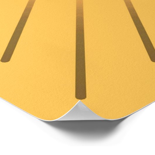 幾何モダン日が差すこと – マスタード金ゴールド/黄色 ポスター (角)