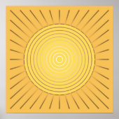 幾何モダン日が差すこと – マスタード金ゴールド/黄色 ポスター (正面)