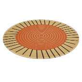 幾何モダン日が差すこと – マンダリンオレンジ カッティングボード (角)