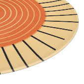 幾何モダン日が差すこと – マンダリンオレンジ カッティングボード (角)