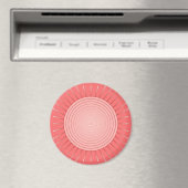 幾何モダン日が差すこと-深いコーラルピンク マグネット (インサイチュ (食洗機))