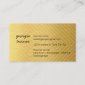 幾何モダン模様ダイヤモンド白黒金ゴールド 名刺 (裏面)