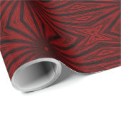 幾何モダン模様レッド黒包み紙 ラッピングペーパー (ロールコーナー)