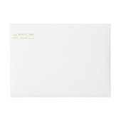 幾何モダン樹結婚林差出人住所 ラップアラウンドラベル (正面)