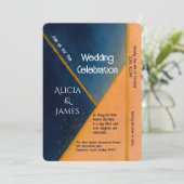 幾何モダン海軍コーラル結婚ズ 招待状 (スタンド正面)