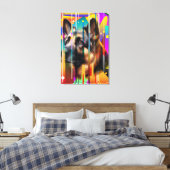 幾何モダン犬 キャンバスプリント (インサイチュ (寝室))