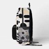 幾何モダン白黒抽象芸術パーソナライズされた プリントバックパック (右)