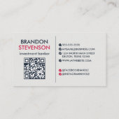 幾何モダン的なお洒落プロフェッショナルの目を引く 名刺 (裏面)