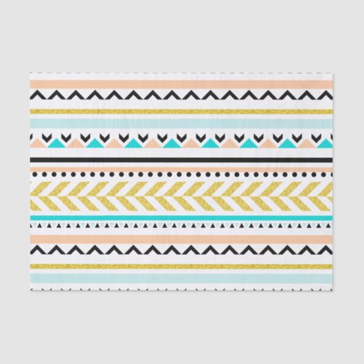 幾何モダン的アステカ部族デザイン 薄葉紙 (正面)