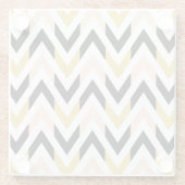 幾何モダン的シェブロンパターン ガラスコースター (裏面)