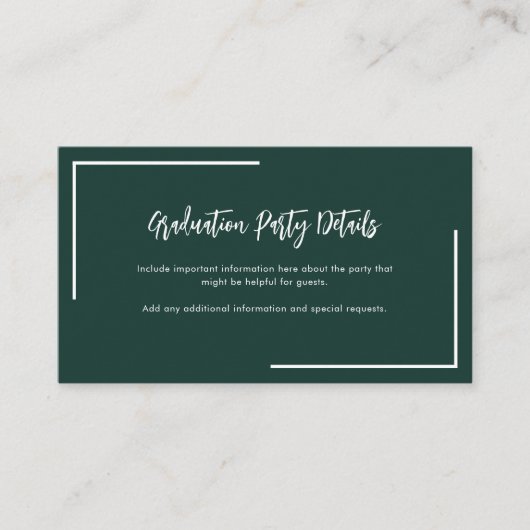 幾何モダン目盛2025年パーティー緑 エンクロージャーカード (正面)