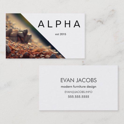 幾何モダン砂利の汚れ建築デザイン 名刺 (正面/裏面)