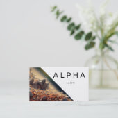 幾何モダン砂利の汚れ建築デザイン 名刺 (スタンド正面)