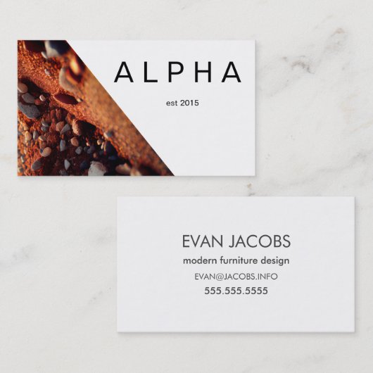 幾何モダン砂利ダート建築デザインB 名刺 (正面/裏面)