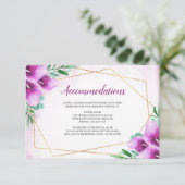 幾何モダン紫色のカラユリ宿泊施設 エンクロージャーカード (スタンド正面)