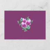 幾何モダン紫色のカラユリ宿泊施設 エンクロージャーカード (裏面)