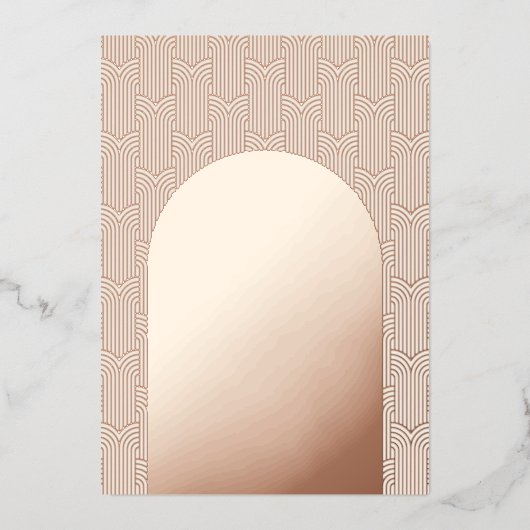 幾何モダン結婚の 箔招待状 (正面)