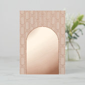 幾何モダン結婚の 箔招待状 (立ち正面)