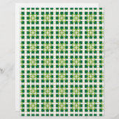 幾何モダン緑の森の正方形パターン (正面/裏面)