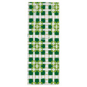 幾何モダン緑の森の正方形パターン ワインギフトバッグ (正面)