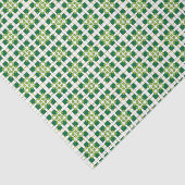 幾何モダン緑の森の正方形パターン 薄葉紙 (詳細)