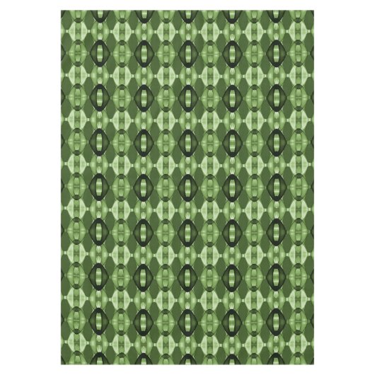 幾何モダン緑模様 テーブルクロス (正面)