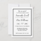 幾何モダン線- 3x5ウェディングシャワー招待状 招待状 (正面)