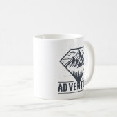 幾何モダン自然マウンテンズアドベンチャー コーヒーマグカップ (正面右)