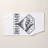 幾何モダン自然マウンテンズアドベンチャー ハンドタオル (ハンドタオル)