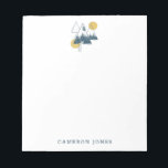 幾何モダン自然横パーソナライズされた ノートパッド<br><div class="desc">Surreal Geometric Forest自然アートパーソナライズされたメモ帳</div>