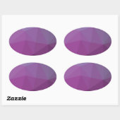 幾何モダン色の紫色のグラデーション 楕円形シール (シート)