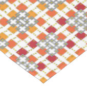 幾何モダン色の赤い琥珀の正方形パターン テーブルクロス (アングル)