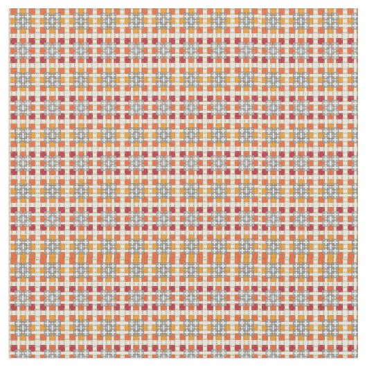 幾何モダン色の赤い琥珀の正方形パターン ファブリック (クローズアップ)