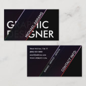 幾何モダン色の透明な黒 名刺 (正面/裏面)