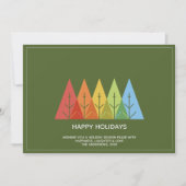 幾何モダン色の重なり合うクリスマス シーズンカード (正面)