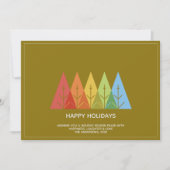 幾何モダン色の重なり合うクリスマス シーズンカード (正面)