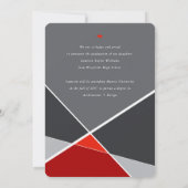 幾何モダン色ブロックの図形写真のグラデーション 案内状 (裏面)