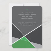 幾何モダン色ブロックの図形写真のグラデーション 案内状 (裏面)