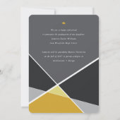 幾何モダン色ブロックの図形写真のグラデーション 案内状 (裏面)