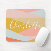 幾何モダン色ブロックパーソナライズされた桃